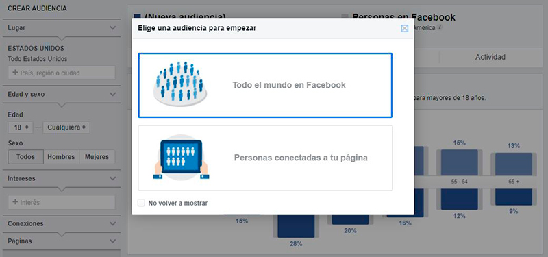 Entrada a Audience Insights